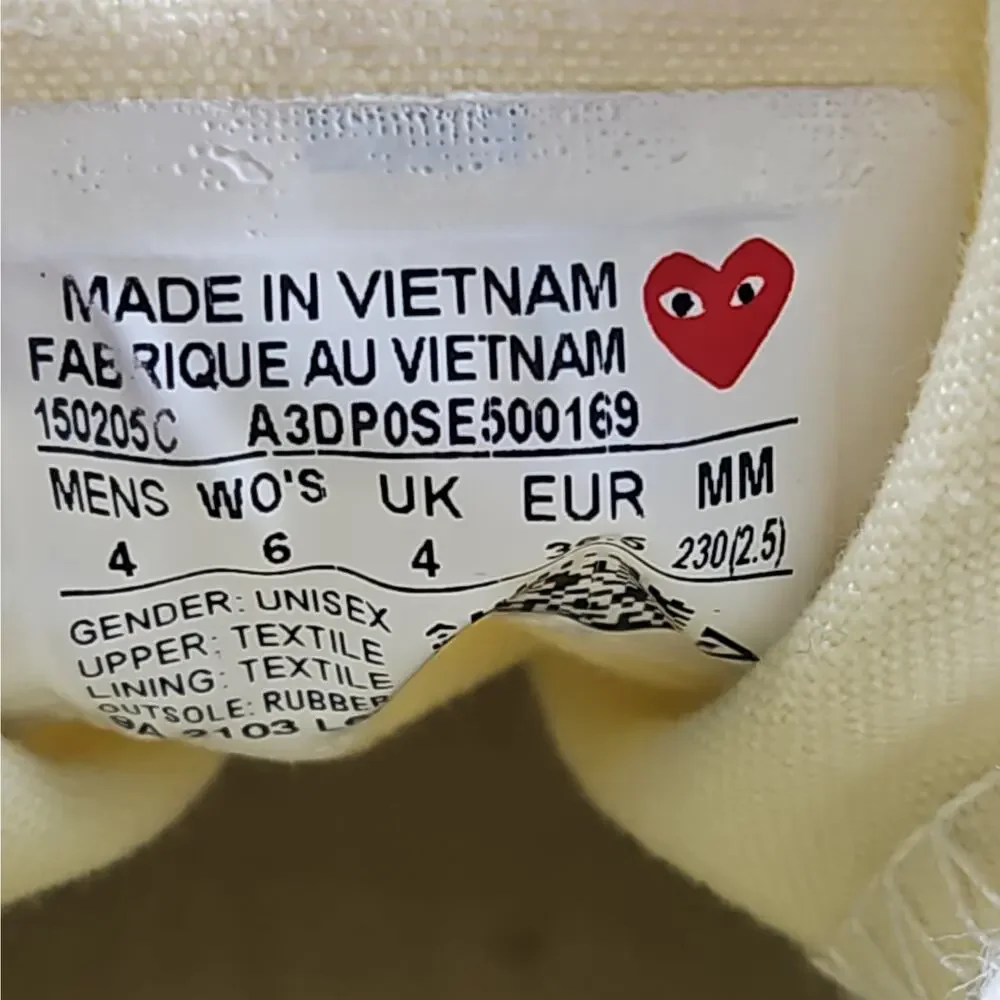 Unisex M4 W6 Chuck 70 High Milk White CDG Heart Sneakers by Converse